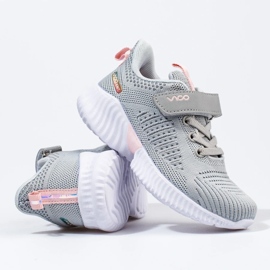 Sneakers Vico grigio chiaro traforate da bambino 1