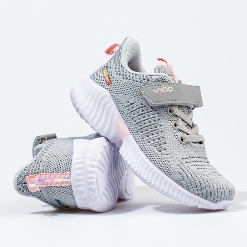 Sneakers Vico grigio chiaro traforate da bambino 1