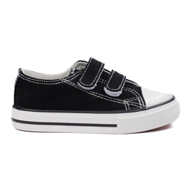 Sneakers da bambino Vico con chiusura in velcro bianche e nere nero 1