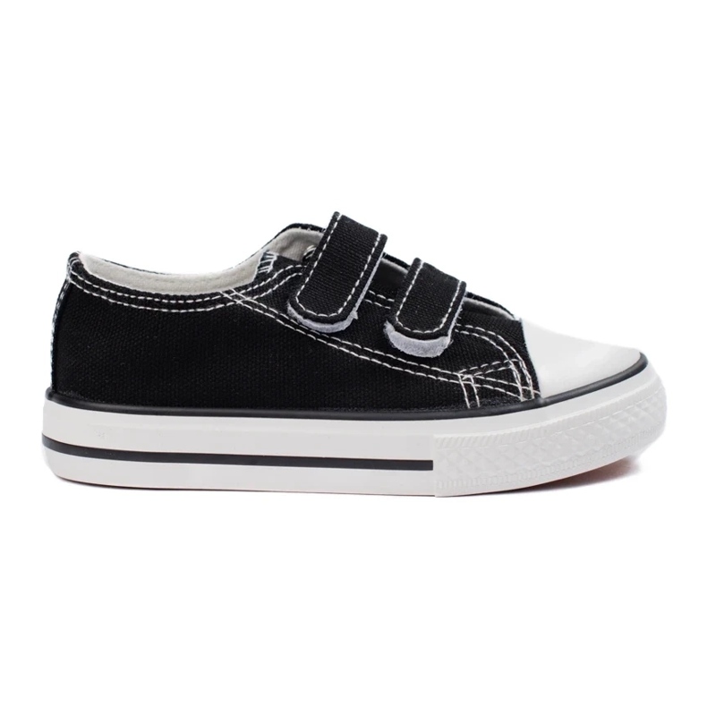 Sneakers da bambino Vico con chiusura in velcro bianche e nere nero 1