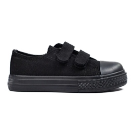 Sneakers da bambino Vico con chiusura in velcro nere nero 2