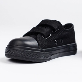 Sneakers da bambino Vico con chiusura in velcro nere nero 1
