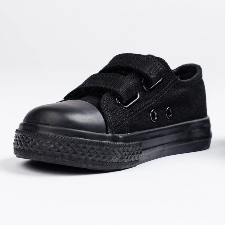 Sneakers da bambino Vico con chiusura in velcro nere nero 1