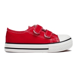 Sneakers da bambino Vico con chiusura in velcro rosse rosso 1