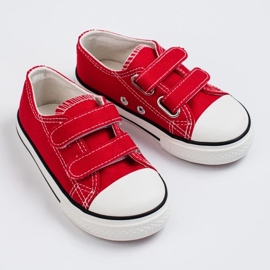 Sneakers da bambino Vico con chiusura in velcro rosse rosso 2