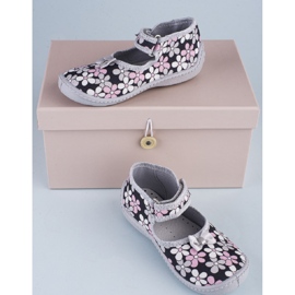 Ciabatte da bambina Zosia Viggami fiori grigio 1