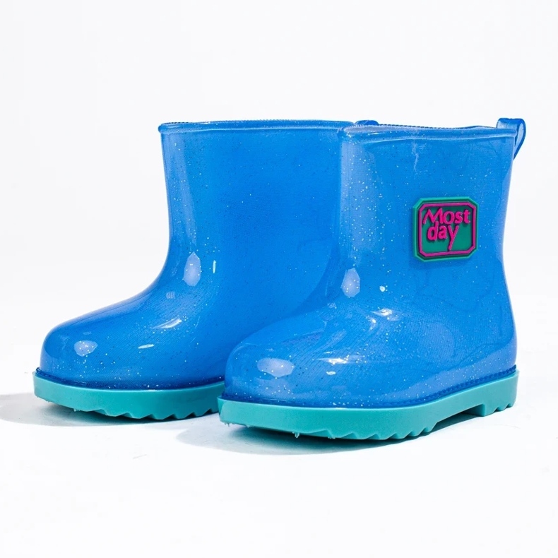Stivali Wellington blu da ragazzo 2