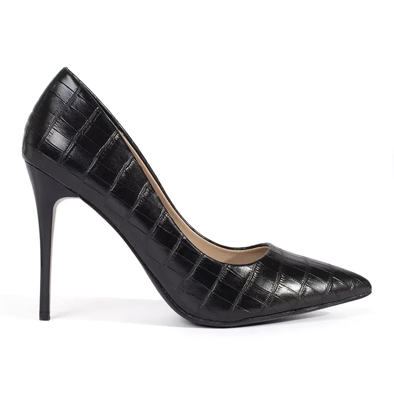 Décolleté da donna alla moda con tacco alto nero 1