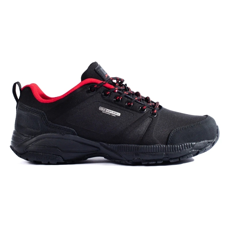 Scarpe da trekking da donna DK, nere e rosse nero 2