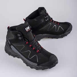 Scarpe da trekking da uomo stringate alte DK nero 2