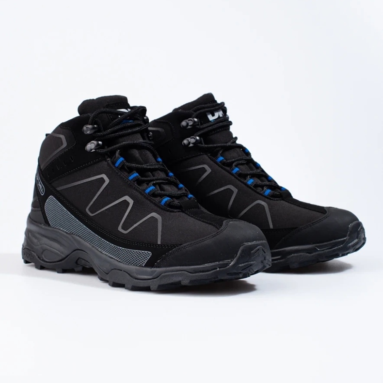 Scarpe da trekking da uomo stringate alte DK nero 1