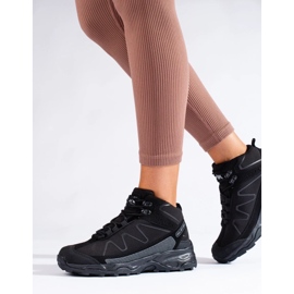Scarpa da trekking sportiva da donna con tomaia alta DK nera nero 1