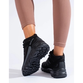 Scarpa da trekking sportiva da donna con tomaia alta DK nera nero 2