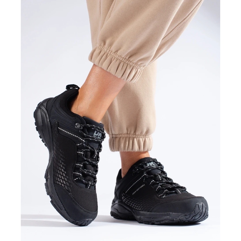 Scarpe da trekking da donna su suola spessa DK nera nero 1