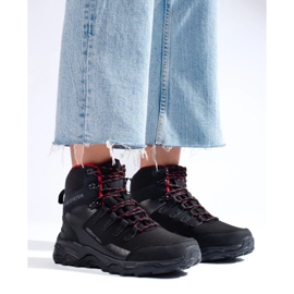 Comode scarpe da trekking da donna con tomaia alta DK nera nero 2