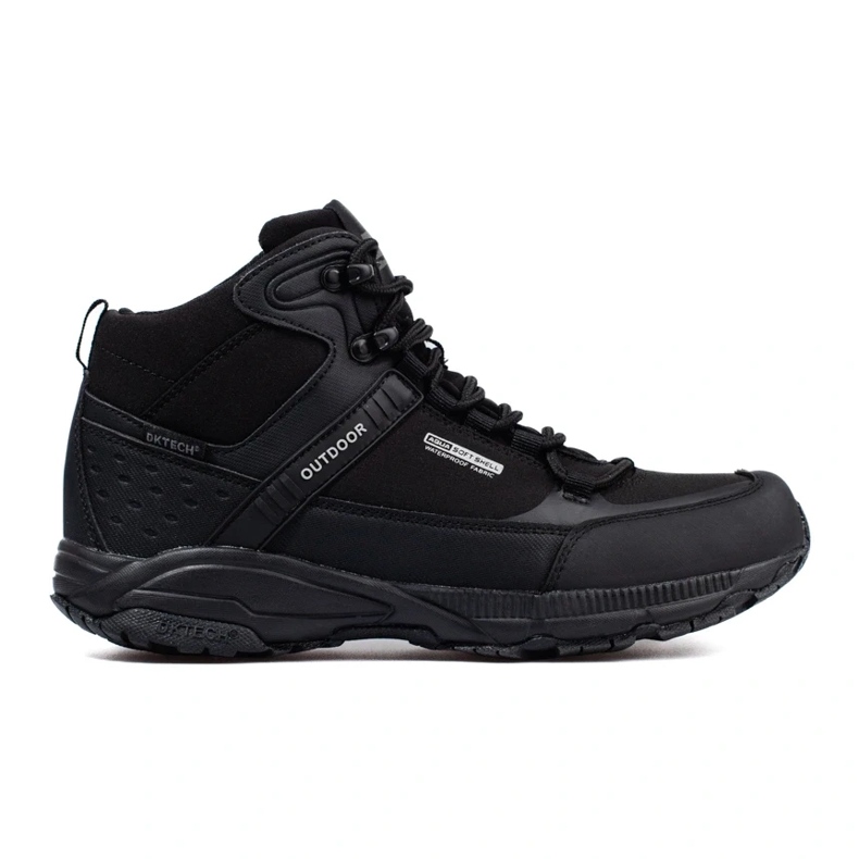 Scarpe da trekking stringate da uomo DK con tomaia alta nero 1