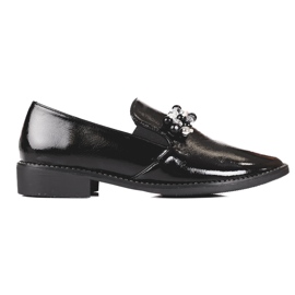 Lords da donna in vernice con decoro, nero 1