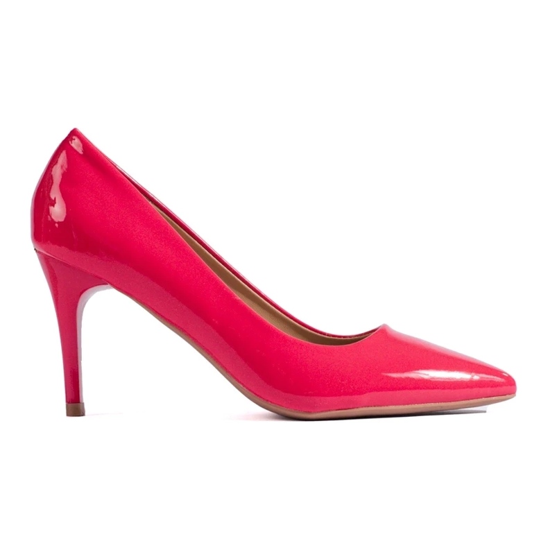 Tacchi a spillo da donna in vernice rosa 2