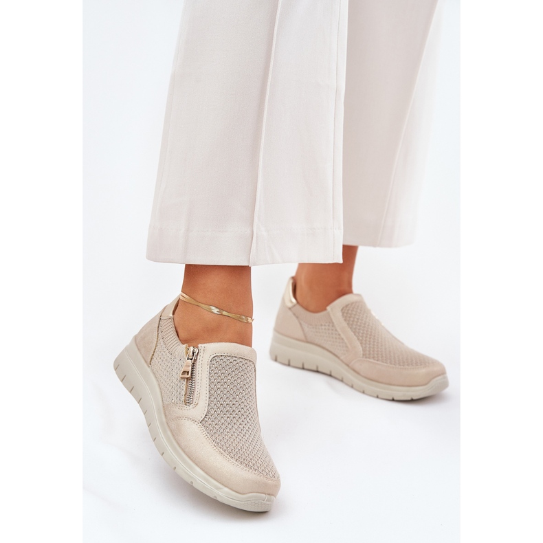 Scarpe da donna sulla piattaforma con Golden Castle d'oro 2