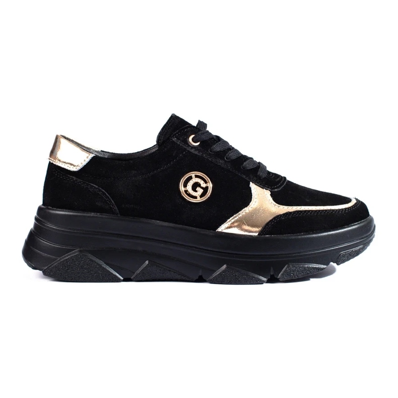 Comode sneakers da donna in pelle nero 2