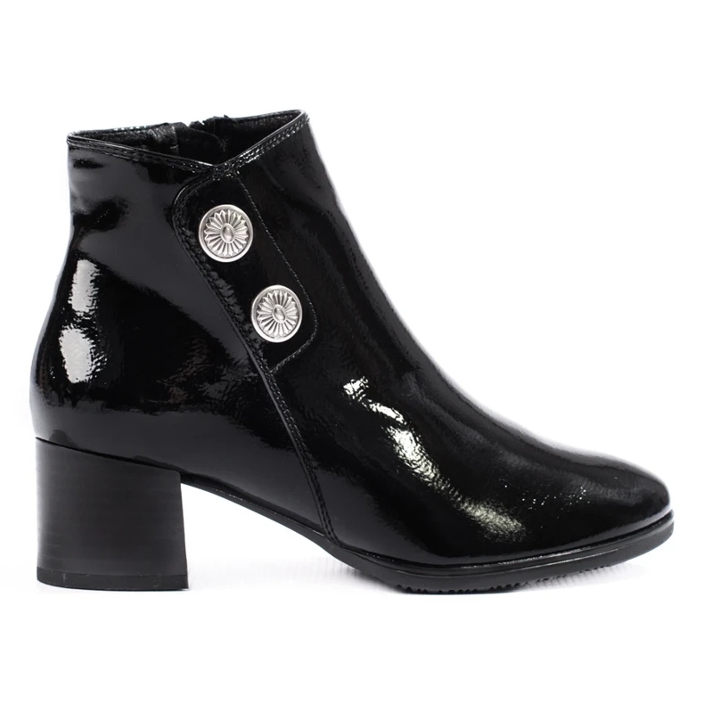 Stivaletti classici da donna in vernice nero 1