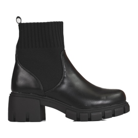 Stivali neri da donna con tomaia elastica nero 1