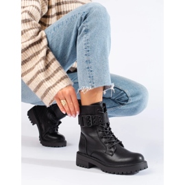 Borse da donna con lacci realizzate in pelle ecologica nero 2