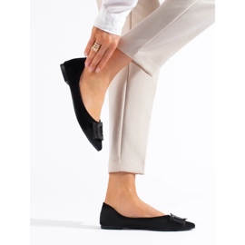 Ballerine da donna in camoscio nero 1
