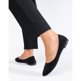 Comode ballerine in suede nero 1