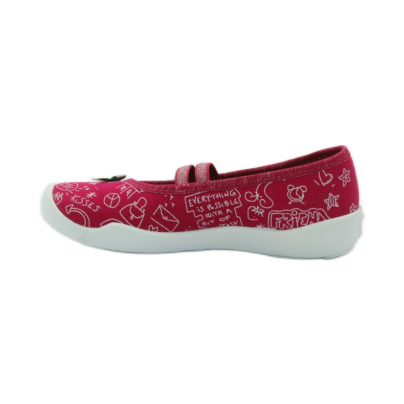 Befado scarpe per bambini ballerine pantofole 116x236 rosa bianca 2