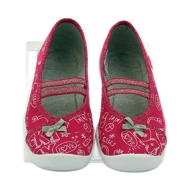 Befado scarpe per bambini ballerine pantofole 116x236 rosa bianca 4