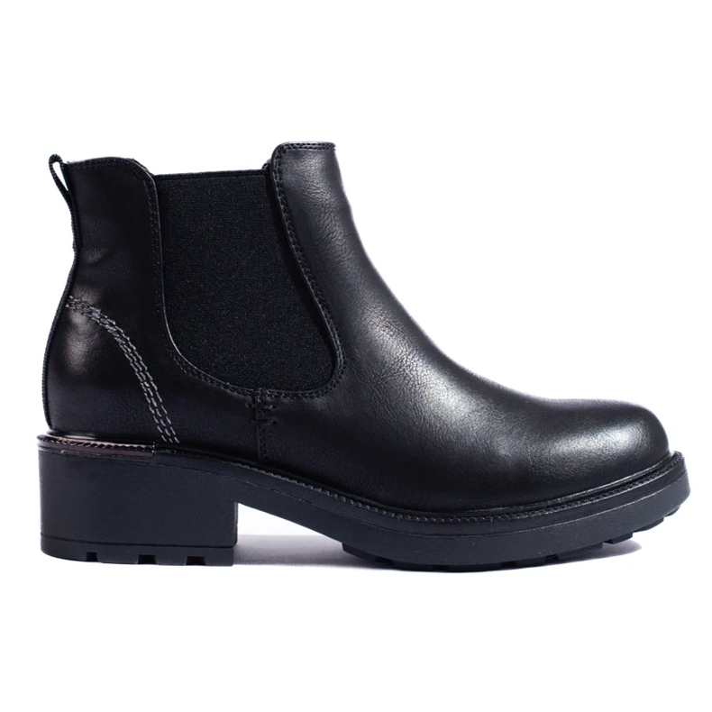 Stivaletti Chelsea da donna in ecopelle nero 2