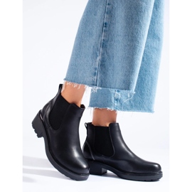 Stivaletti Chelsea da donna in ecopelle nero 1
