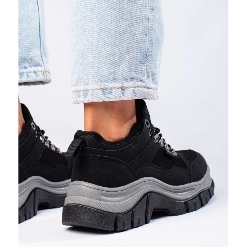 Sneakers da donna Big Star KK274364B su suola spessa nero 1