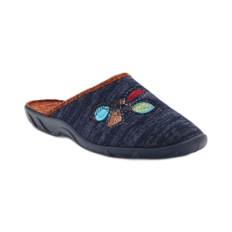 Befado scarpe da donna pantofole 235d153 pantofole marrone blu navy 1