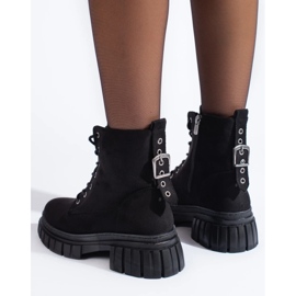 Stivali da donna in suede sulla piattaforma T.SOKOLSKI nero 2