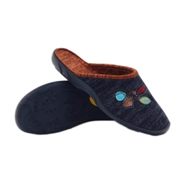 Befado scarpe da donna pantofole 235d153 pantofole marrone blu navy 3