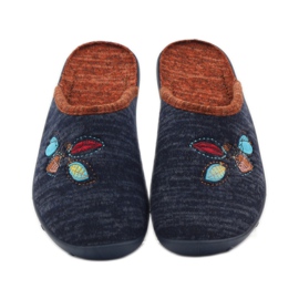 Befado scarpe da donna pantofole 235d153 pantofole marrone blu navy 4