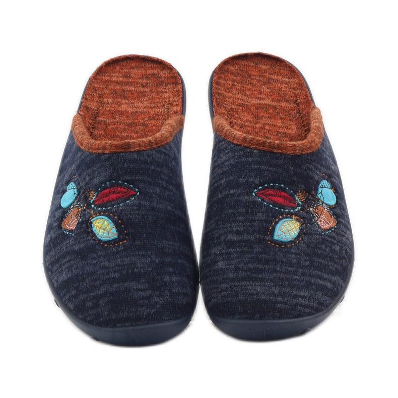 Befado scarpe da donna pantofole 235d153 pantofole marrone blu navy 4