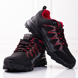 Scarpe da trekking da uomo DK nere e rosse nero 2