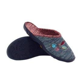 Befado scarpe da donna pantofole 235d151 pantofole marrone blu 3