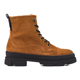 Scarpe da donna in pelle Big Star KK274524 marrone 1