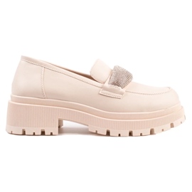 Scarpe da donna realizzate in ecopelle beige 2