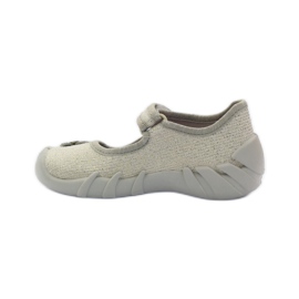 Befado scarpe per bambini ballerine pantofole 109p163 marrone grigio giallo 2