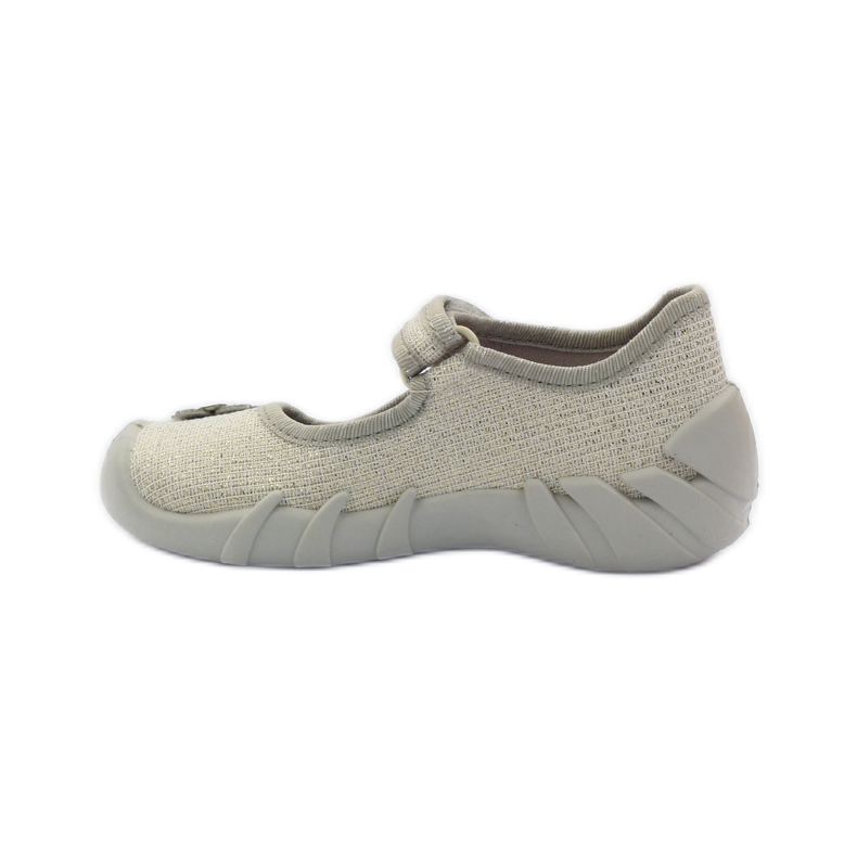 Befado scarpe per bambini ballerine pantofole 109p163 marrone grigio giallo 2