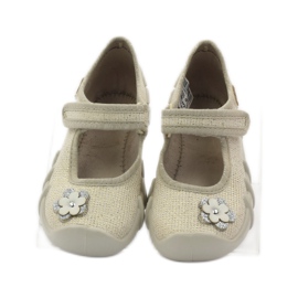 Befado scarpe per bambini ballerine pantofole 109p163 marrone grigio giallo 4