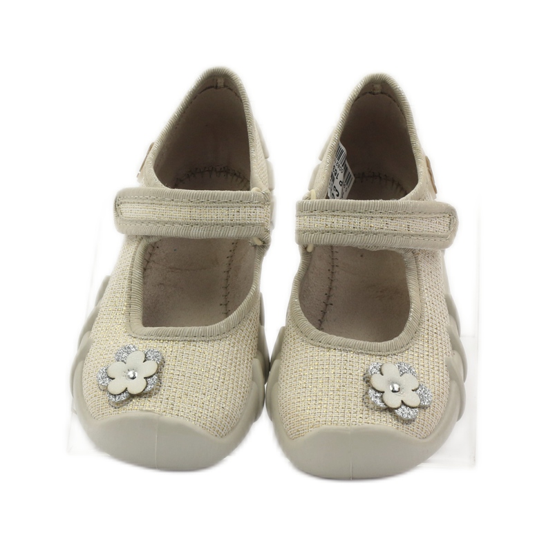 Befado scarpe per bambini ballerine pantofole 109p163 marrone grigio giallo 4