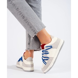 Sneakers Shelovet con lacci blu bianco 1