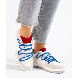 Sneakers Shelovet con lacci blu bianca 2