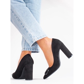 Décolleté Vinceza da donna in camoscio nero 2